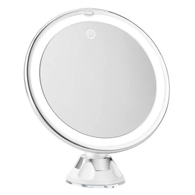 Snowflakes Snowflakes 10x magnifying makeup mirror with angle view for precise detail