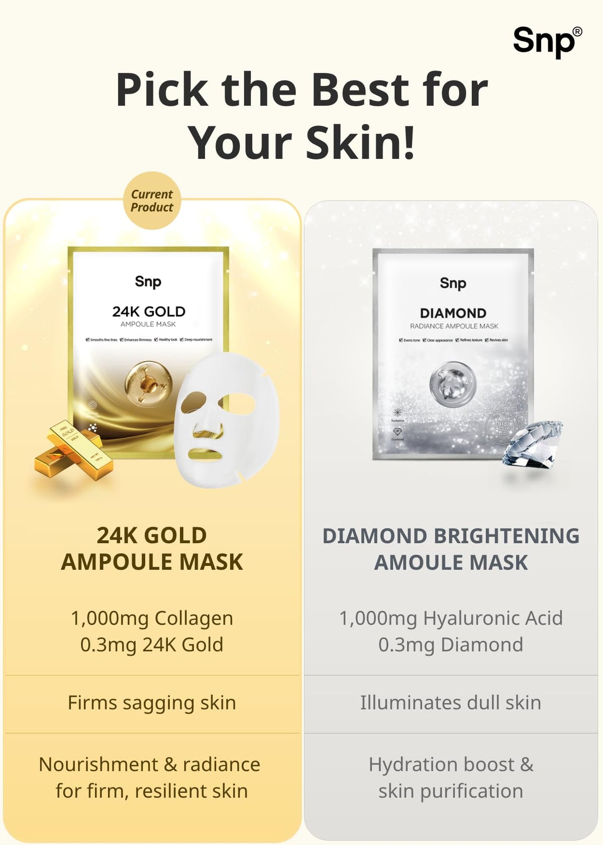SNP night-time overnight mask collection for convenient skincare routine