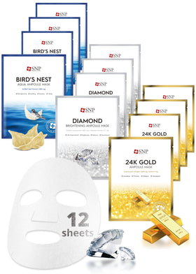 SNP Sensitive skin friendly mask calms while hydrating.