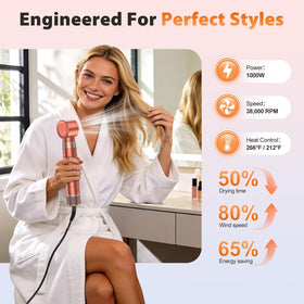 SnugLuv 32mm auto-wrap curler creates bouncy curls in minutes.