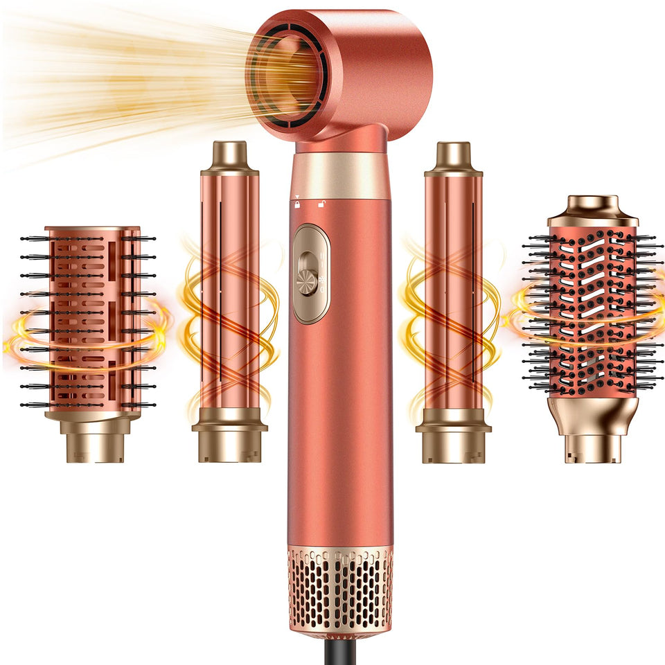 SnugLuv 5-in-1 hair dryer brush set for quick drying and versatile styling at home.