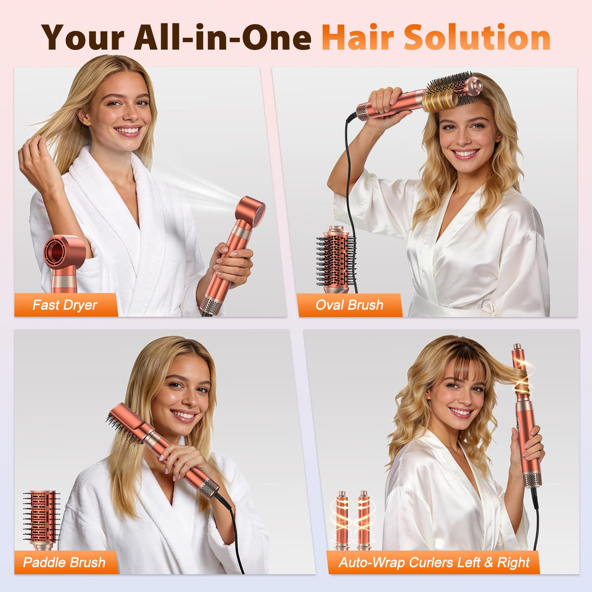 SnugLuv oval volumizing brush delivers root lift for fuller-looking hair.