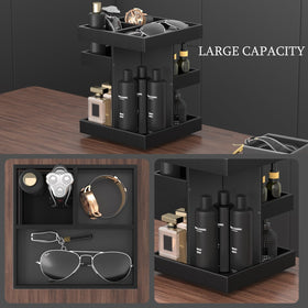 SNYTHX Large Capacity Vanity Storage – stores perfumes, skincare, and valuables.