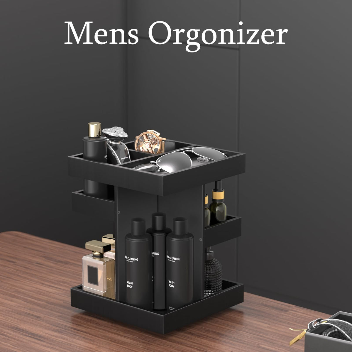 SNYTHX Rotate Perfume Shelf – smooth 360° rotation for quick access.