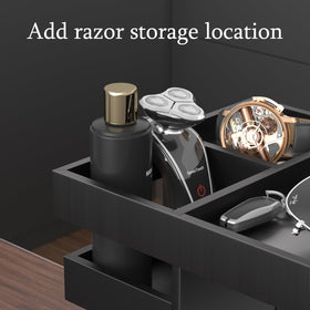 SNYTHX Wooden Bathroom Countertop Organizer – keeps essentials within reach.