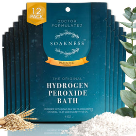 Soakness hydrogen peroxide bath salts bottle pour for a spa-like, muscle-soothing soak