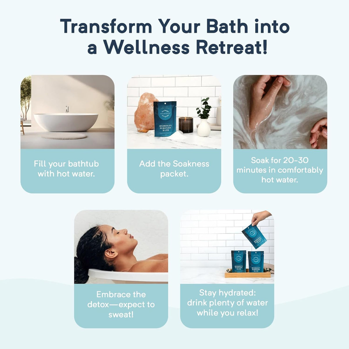 Soakness foot soak scene highlighting tired feet recovery and improved comfort.