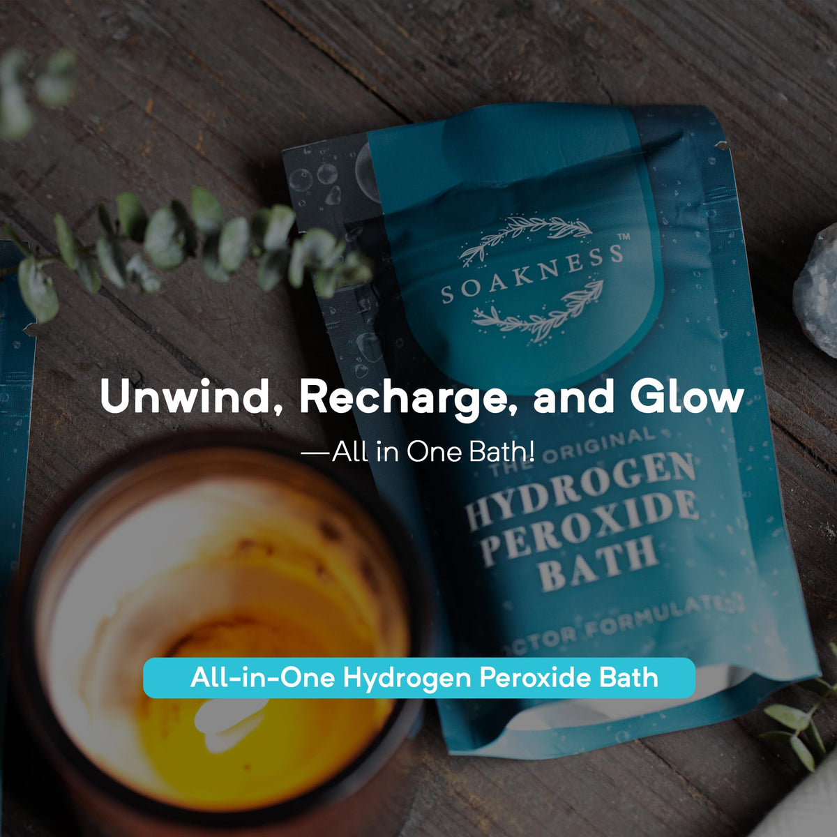 Soakness organic eucalyptus aroma enhances at-home relaxation during soak