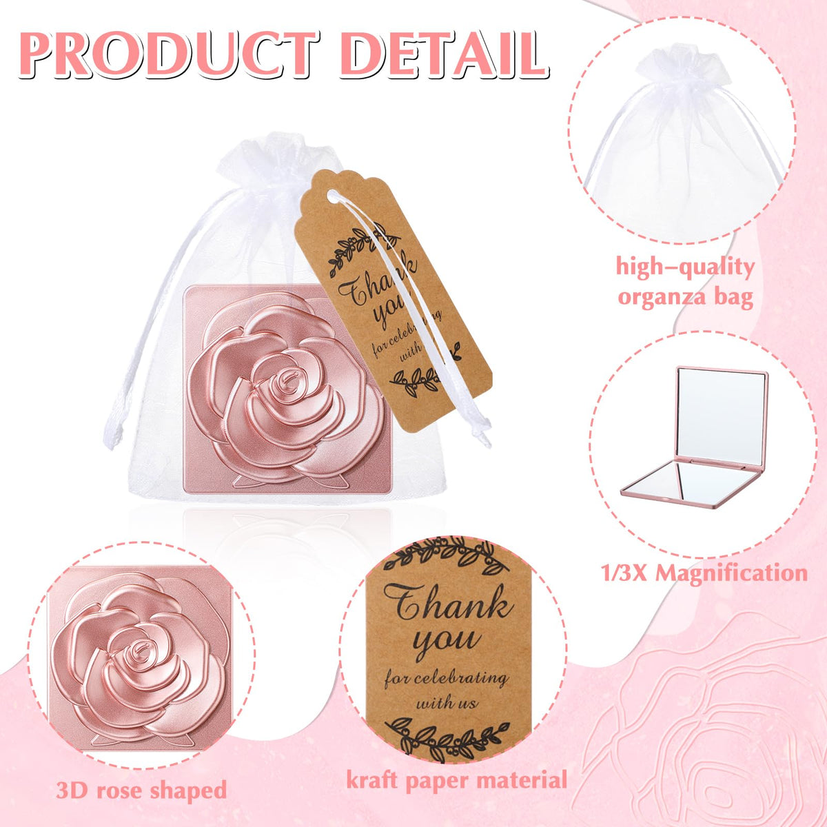 Soaoo organza bags and mirrors illustrating light, delicate presentation