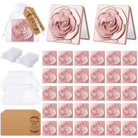 Soaoo rose compact mirror bulk pack in rose gold for elegant wedding favors