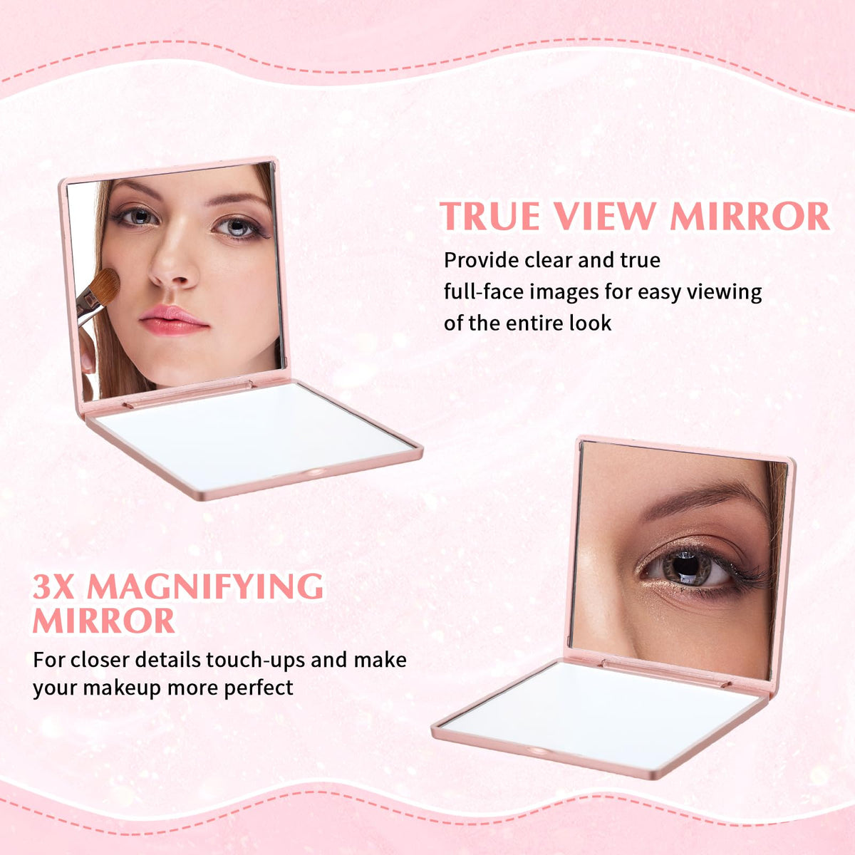 Soaoo thank you card with wedding mirror combination for guest keepsakes