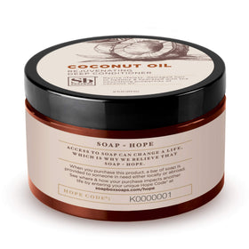 Soapbox Deep Conditioner with coconut scent for a refreshing routine.