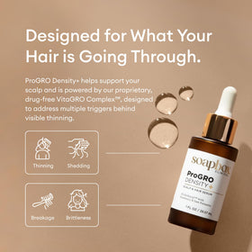 Soapbox ProGRO Density+ serum dispense showing precise 1ml daily dose