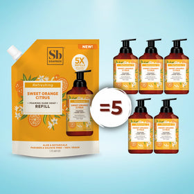 Soapbox Sweet Orange Citrus refill 64oz bottle for bulk kitchen and bath refills.