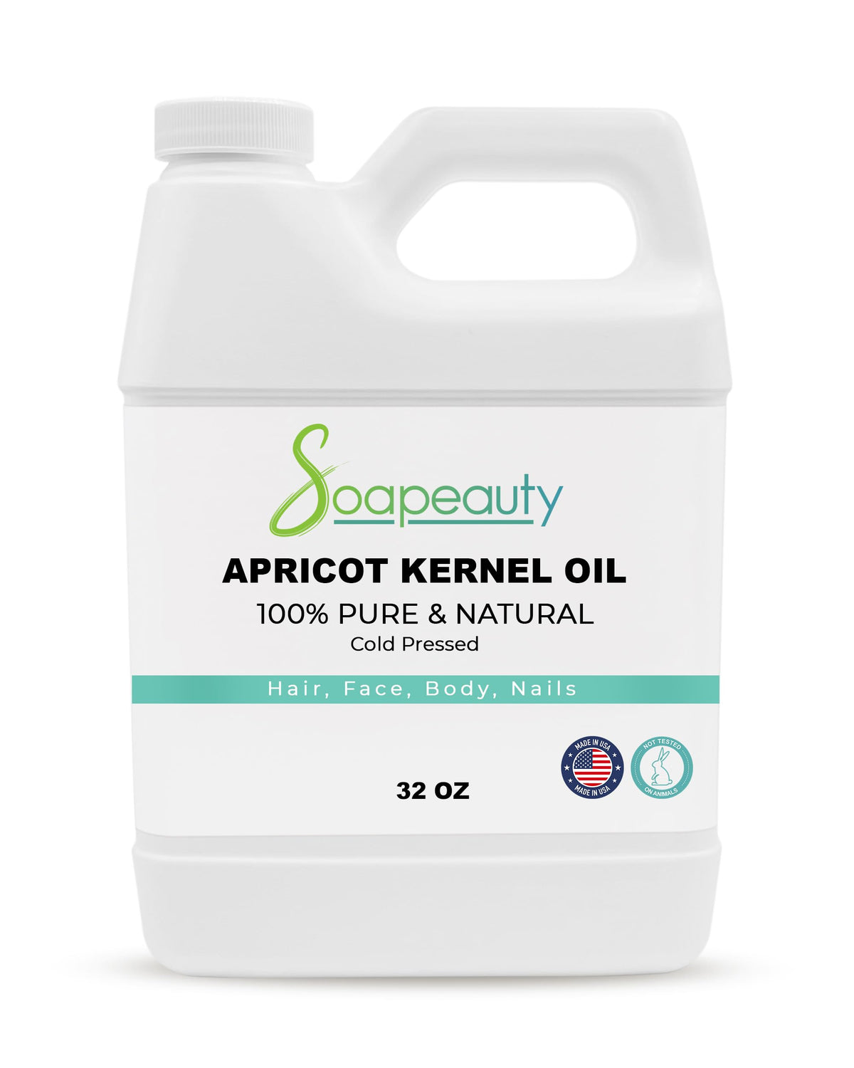 Soapeauty apricot kernel oil bottle pour for smooth skin hydration.