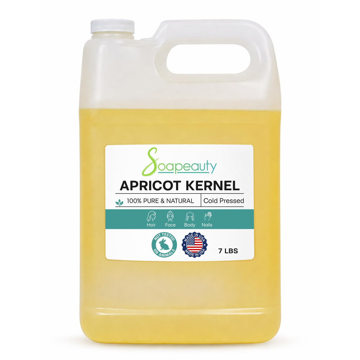 Soapeauty Apricot Kernel Oil bottle pour for smooth skin.