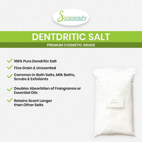 Exfoliant application with Soapeauty Dendritic Salt yields an even texture.