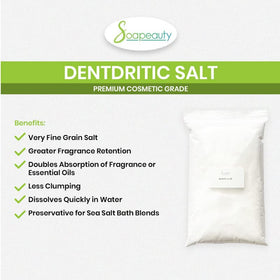 Soapeauty Dendritic Salt demonstrates fragrance oil absorption in blends.
