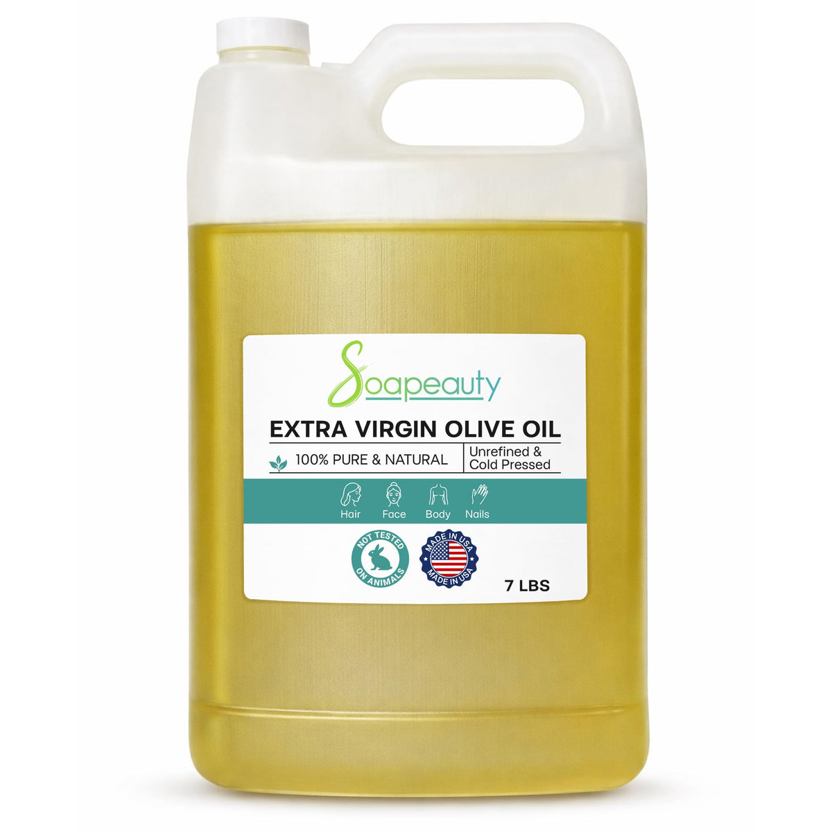 Soapeauty extra virgin olive oil bottle for deep skin hydration.