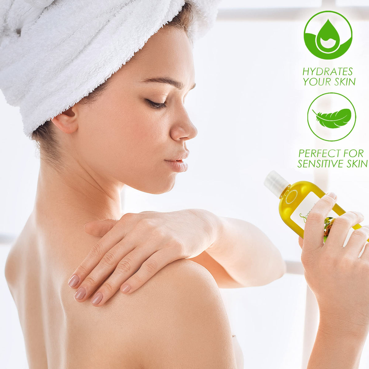 Soapeauty Golden Jojoba Oil pour demonstrates quick-absorb, non-greasy hydration.