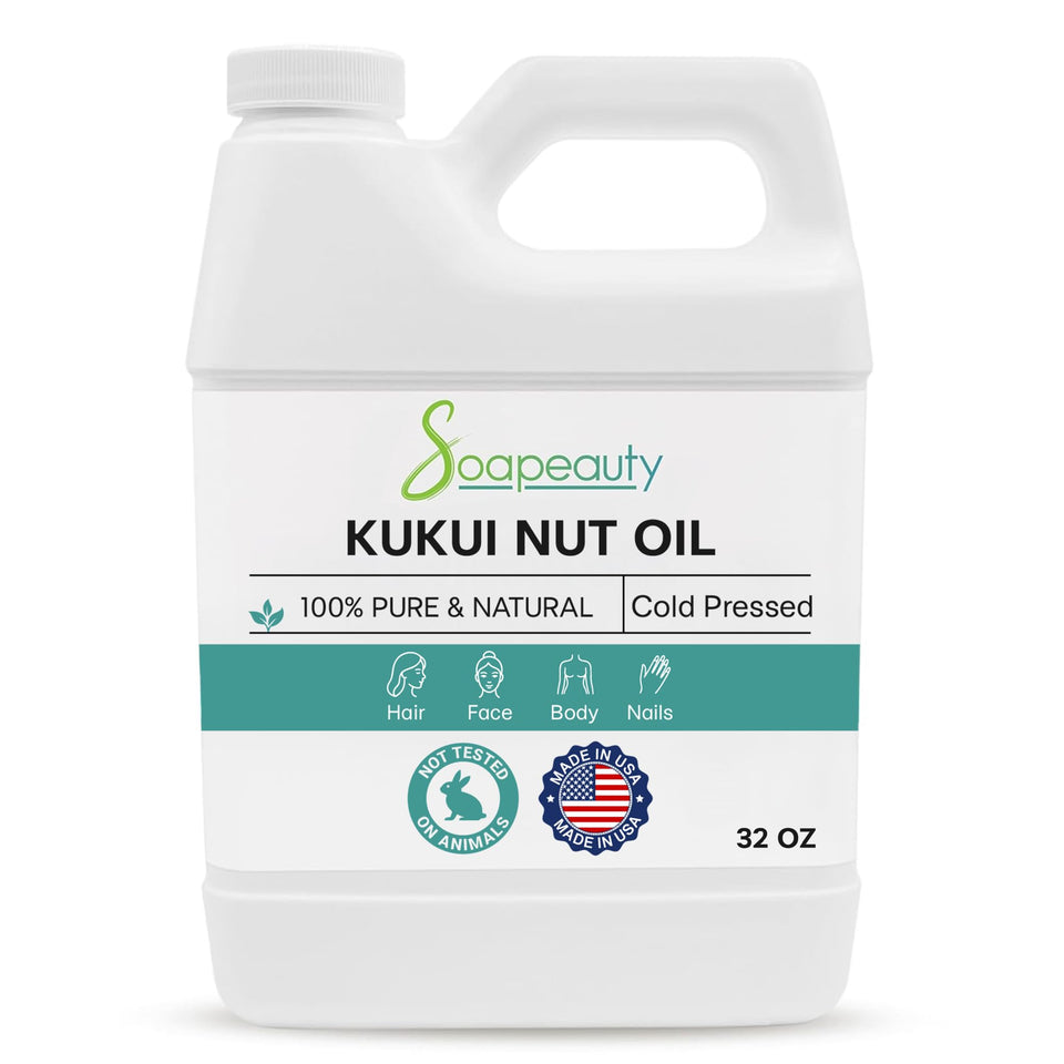 Soapeauty Kukui Nut Oil bottle highlighting deep hydration for skin.
