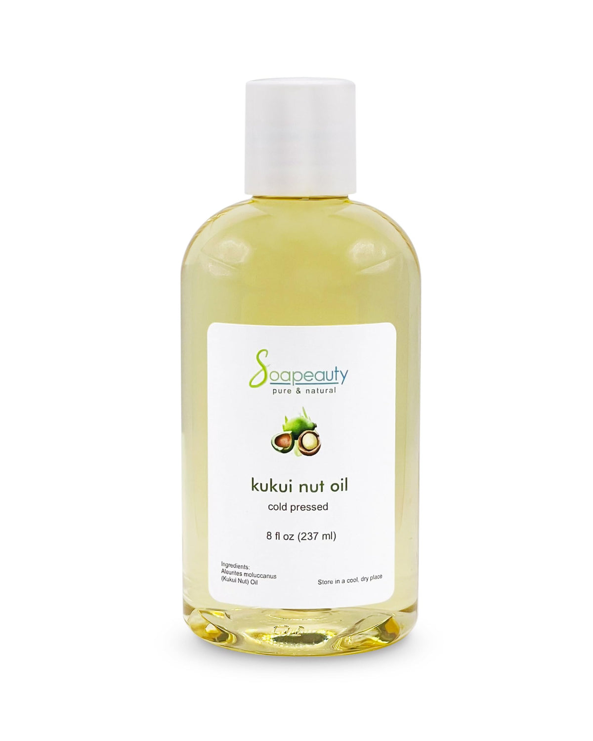 Soapeauty Kukui Nut Oil bottle on a clean surface for daily skincare