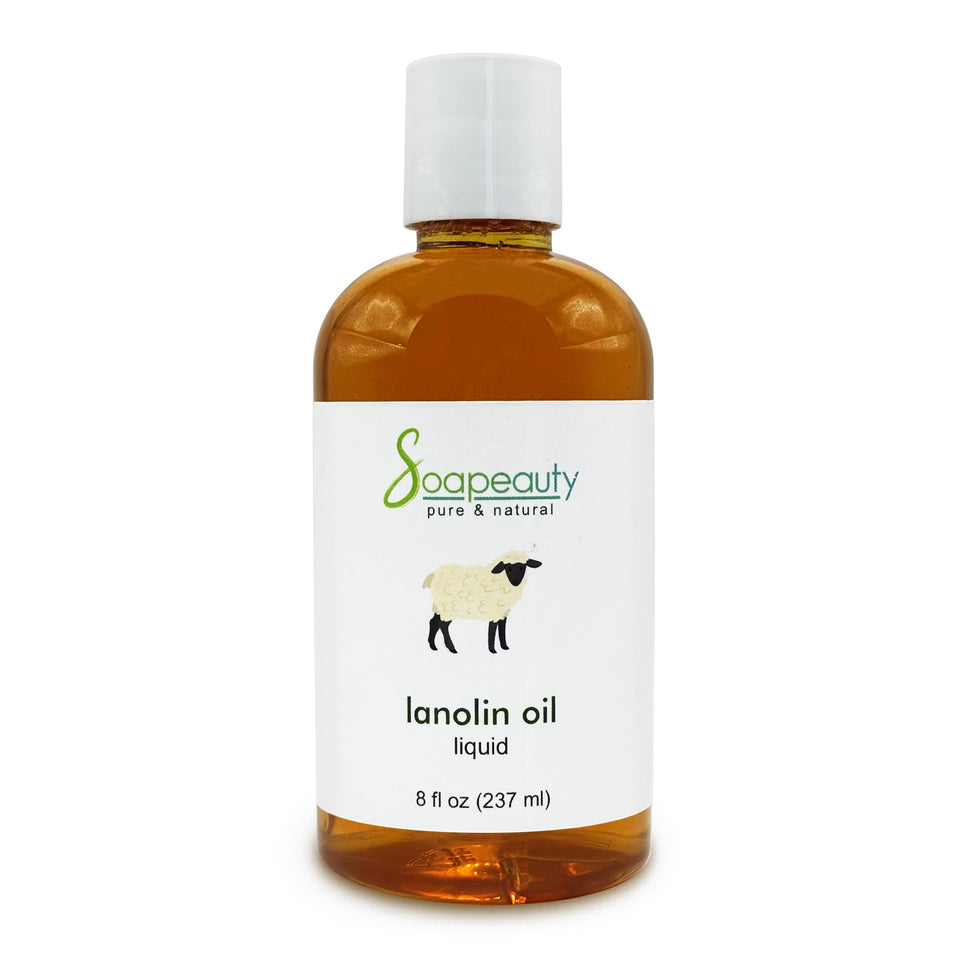 Soapeauty Lanolin Oil 8oz bottle for skin and hair hydration