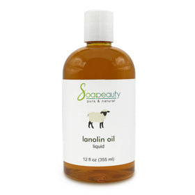 Soapeauty Lanolin Oil bottle illustrating moisturization for skin and hair.