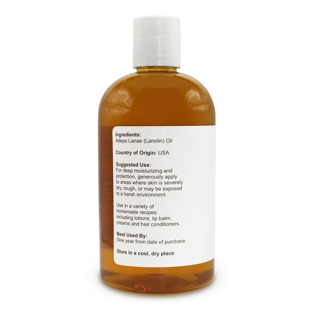 Soapeauty Lanolin Oil jar shows pure, additive-free formula for skin care.