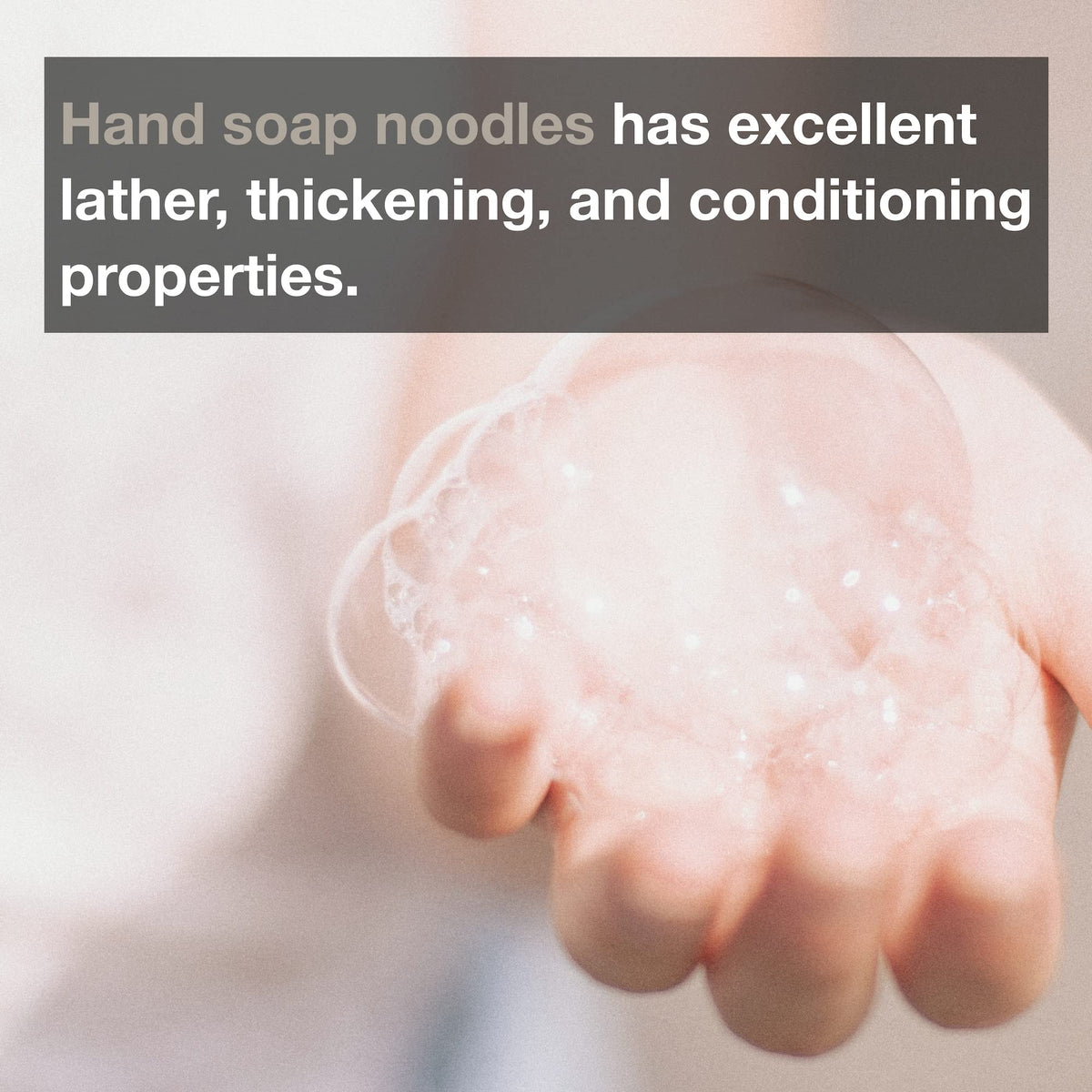 Soapeauty SCI noodles used in shampoo bar demos for mild cleansing.
