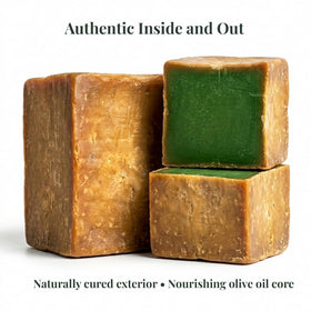 Sobeautis Aleppo soap packaging emphasizes traditional formula and vegan craft