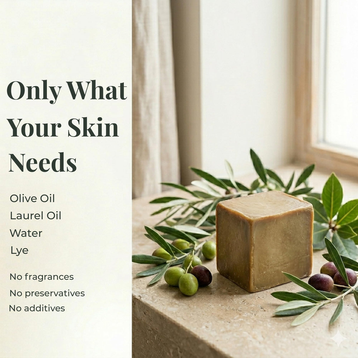Sobeautis Aleppo soap slab with herbal aroma in bath routine