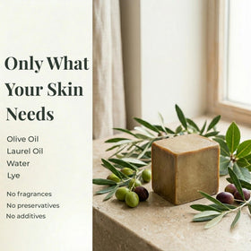 Sobeautis Aleppo soap slab with herbal aroma in bath routine