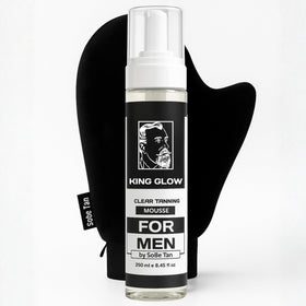 SOBE TAN King Glow self-tanner foam applying for a natural bronze glow on skin