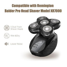 Five dual-track heads designed for efficient shaving.