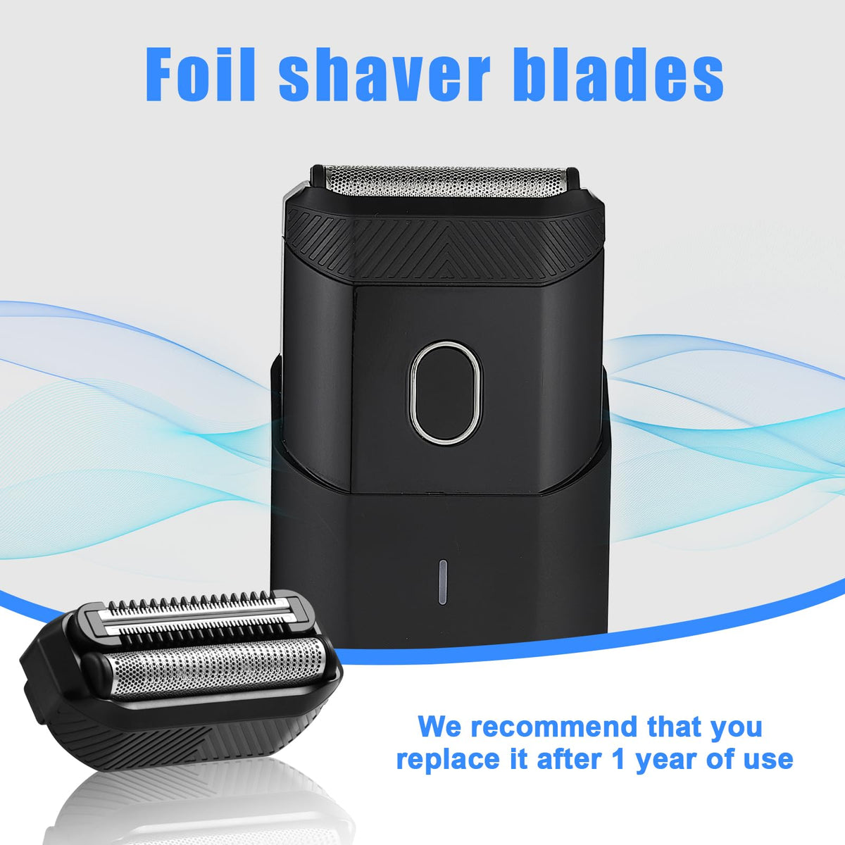 Sodaer two-pack foil blades provide convenient replacements.