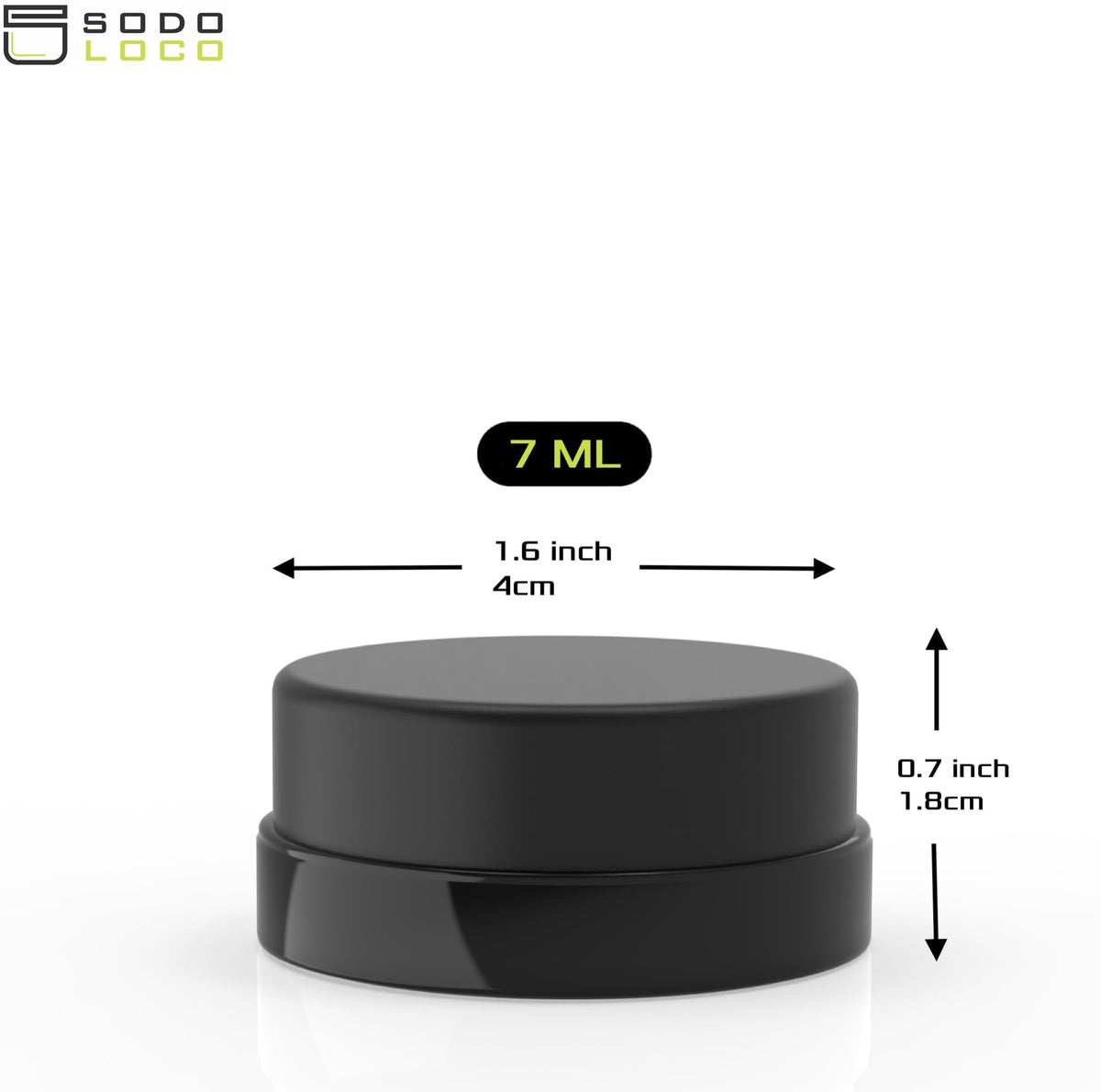 SODO LOCO airtight screw-top lid keeps cosmetics fresh and secure.