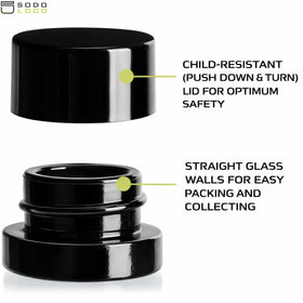 SODO LOCO child-resistant lid close-up, secure protection for small containers.