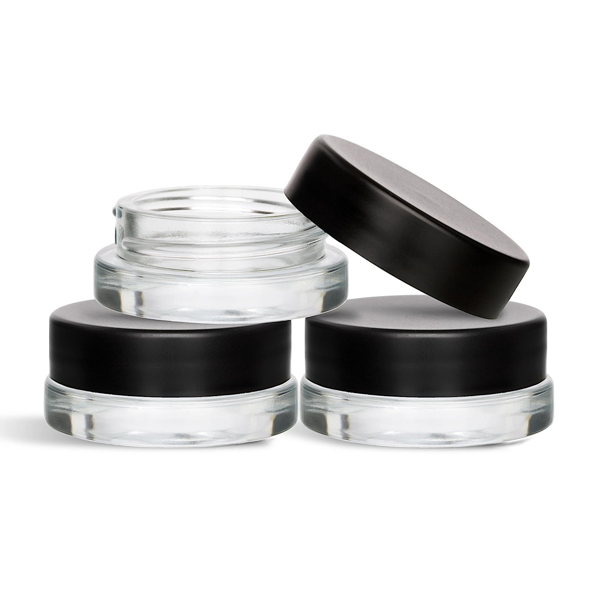 Sodoloco 7ml glass jar with a thick bottom for stable cosmetic storage.
