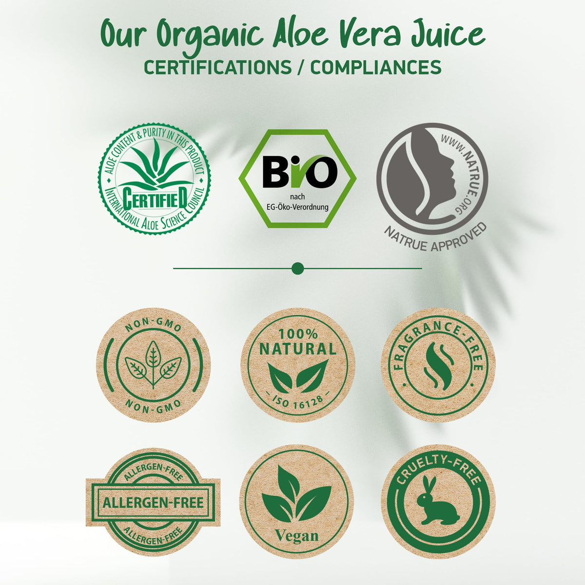Soena Aloe Vera Gel Made in Germany with certified organic origin