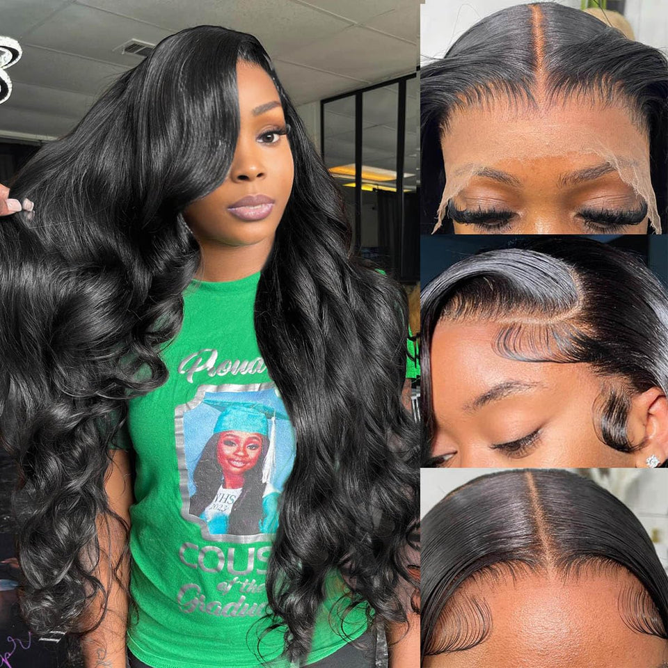 soeyrkke 13x6 body wave lace front wig for natural blend.