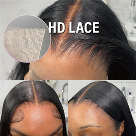 Soeyrkke Brazilian Brazilian hair 13x6 lace-front wig highlights natural bounce and low tangling.
