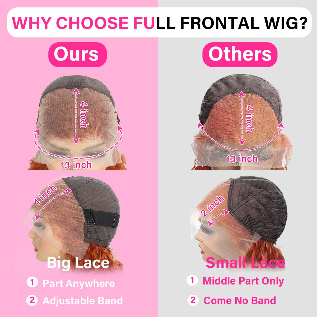 Soez deep wave human hair wig 13x4 lace frontal for versatile parting