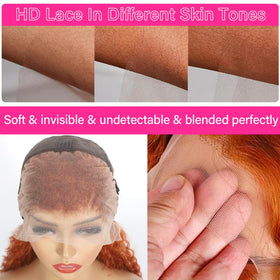 Soez ginger deep wave lace wig with pre plucked hairline