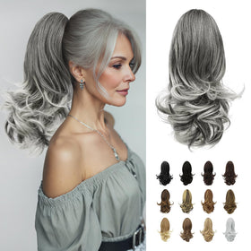 SOFEIYAN 13-inch ponytail clip with long curls for instant volume and movement.