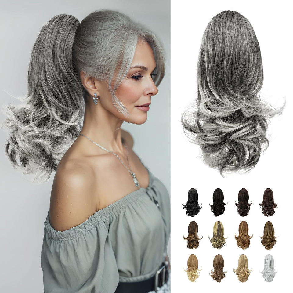 SOFEIYAN 13-inch ponytail clip with long curls for instant volume and movement.