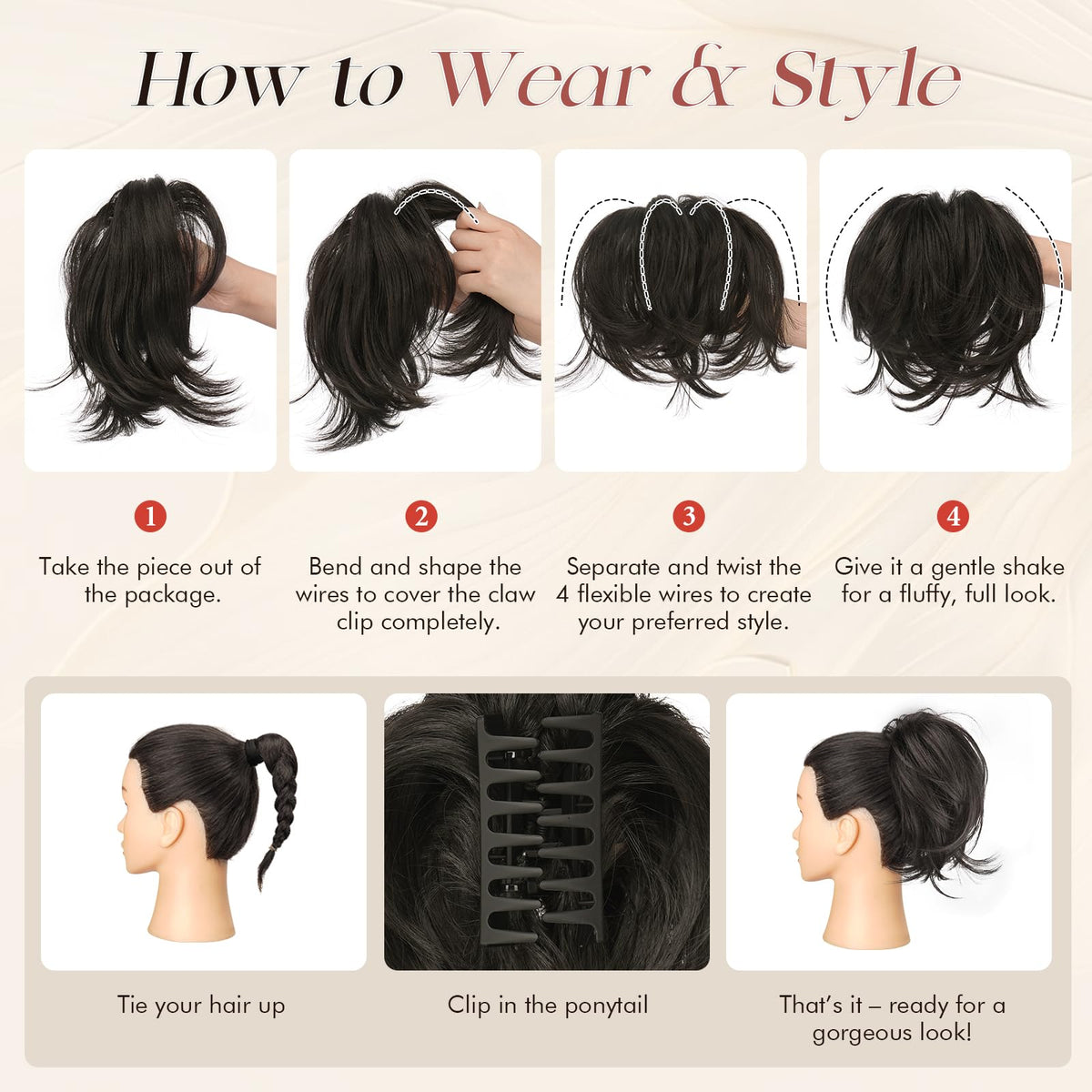 SOFEIYAN Brunch-ready ponytail extension adding effortless volume.