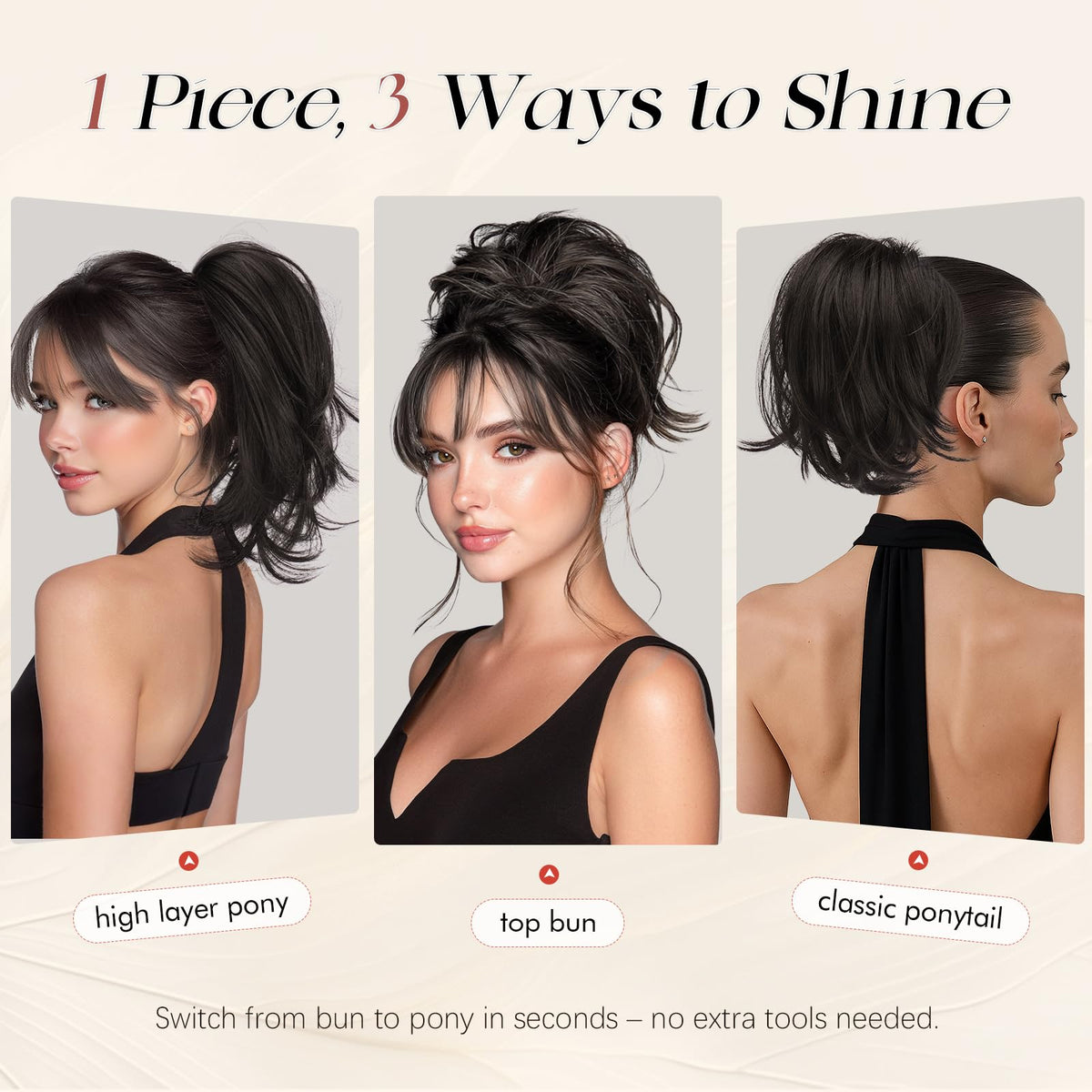 SOFEIYAN Lightweight ponytail extension designed for all-day comfort.