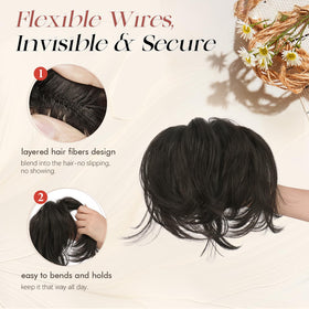 SOFEIYAN Short ponytail with seven-tooth clip for secure all-day wear.
