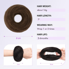 SOFEIYAN elastic band bun provides secure, all-day comfort.